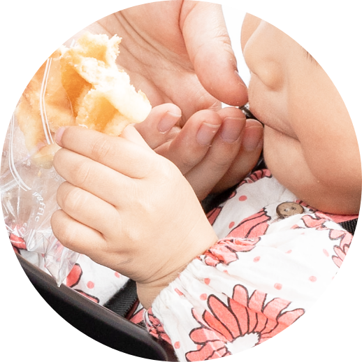 噛む力が弱く、噛む回数が少ない子ども