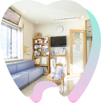 治療後の口腔内確認の様子